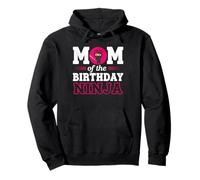 Mom of The Birthday Ninja Funny Girl Ninja Birthday Pullover Hoodie