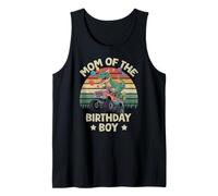 Mom of The Birthday Party Monster Truck T-Rex Mommy Tank Top