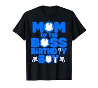 Mom Of The Boss Birthday Boy Baby Family Party Decoration T-Shirt