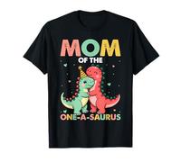 Mom of The One-A-Saurus 1st Birthday Dinosaur T-Shirt