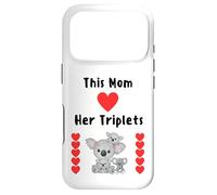 Mom of triplets quote cute koala triplet babies Mothers Day Case for iPhone 17 Pro