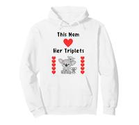 Mom of triplets quote cute koala triplet babies Mothers Day Pullover Hoodie