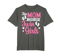 Mom Of Twins This Mom Loves Her Twin Girls Twin Mom T-Shirt