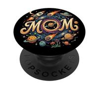 Mom Outer Space Galaxy Birthday Girl 1st Trip Around The Sun PopSockets Adhesive PopGrip