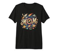 Mom Outer Space Galaxy Birthday Girl 1st Trip Around The Sun Premium T-Shirt