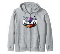 Mom Outer Space Galaxy Birthday Girl 1st Trip Around The Sun Zip Hoodie