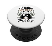 Mom Panda Doing My Best Most Days Cute Baby Cub Bear PopSockets Adhesive PopGrip