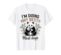 Mom Panda Doing My Best Most Days Cute Baby Cub Bear T-Shirt