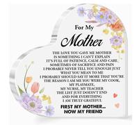 Mom Plaque, Mom Gifts from Daughter Son, Thank You Gifts for Mother Birthday Christmas Mother's Day, I am Truly Grateful Acrylic Heart Plaque