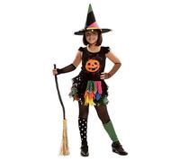Mom Pumpkin Brujita Girl Costume Multicolor 7-9 Years Kids