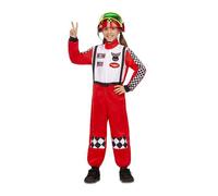 Mom Race Driver Junior Costume Red 5-6 Years
