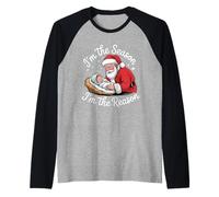 Mom Religious Christmas Shirt I'm The Season I'm The Reason Raglan Baseball Tee