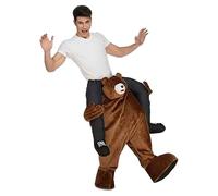 Mom Ride-on Bear Man Costume