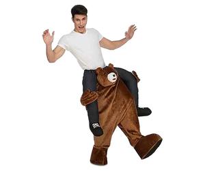 Mom Ride-on Bear Man Costume Brown Kids