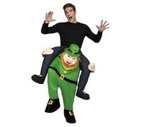 Mom Ride-on St Patrick Man Costume Green M-L