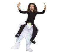 Mom Ride-on Unicorn Kids Costume White 10-12 Years