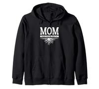 Mom Rooted in Faith Inspirational Christian Empowered Belief Zip Hoodie
