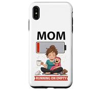 Mom Running On Empty Funny Mom Life Coffee Battery Case for iPhone XS Max