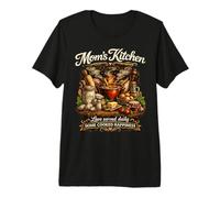 Mom’s Kitchen Love Served Daily Home Cooked Happiness Premium T-Shirt