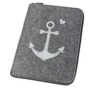 Mom ́s Organiser 'Anchor' for Maternity Pass with Full Zip Closure Felt Book (Choice of Colours) Cover for Investigation Book Maternity Passport Vaccination Card Bag for Mum and Baby