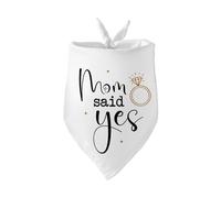 Mom Said Yes Dog Bandana Bridal Shower Gift Puppy Bandanas Maid of Honor Wedding Engagement Photo Prop Accessories for Dog Lovers Owner Gift