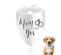 Mom Said Yes Dog Bandana Wedding Engagement Dog Scarf for Small Medium Large Dogs Proposal Dogs Collar Bandana Wedding Photo Prop Pet Bandana for Puppies Engaed Announcement Pet Kerchief