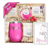 Mom Spa Gift Basket for Women - Luxury Bath Set Soap Sticks, Body Lotion & Bath Bomb Care Pack for Women - Pampering New Mother Gift Box Set for Women - Relaxing Bath and Body Beauty Gift Set