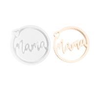 Mom Theme Silicone Mould - Round Artistic Resin Casting Form, Decorative Crafting Tool Set, Mold for Ornament Creation Memory Keepsake Design Home Wall Decor Project | Birthday Celebration Gift Making
