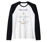 Mom-to-be Definition Brave Woman Expecting Baby Announcement Raglan Baseball Tee