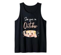 Mom to Be October Baby Pregnancy Announcement Quote Tank Top