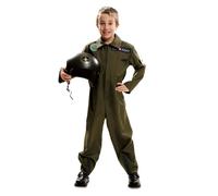 Mom Top Gun Kids Costume Green 10-12 Years