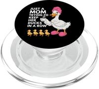 Mom Trying to Keep Her Ducks in a Row Coffee Duck PopSockets PopGrip for MagSafe