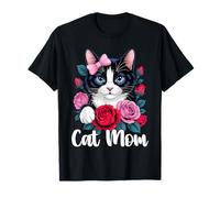 Mom Tuxedo Cat Lover Owner T-Shirt
