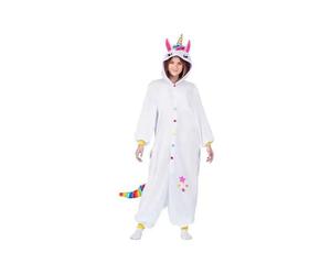 Mom Unicorn Kigurumi Costume With Hood And Tail Men White S-M Kids