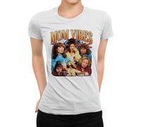 Mom Vibes Cool Moms Club Funny 90s - Mum Mother's Day Mother Women's T-Shirt, White, XXL