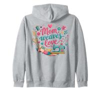 Mom Weaves Love Sewing Quilting Crafting Zip Hoodie