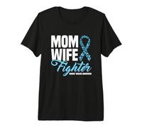 Mom Wife Fighter Graves’ Disease Awareness Premium T-Shirt