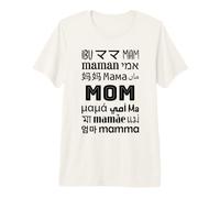 Mom Word in Different Languages Multilingualism Travel Moms Premium T-Shirt