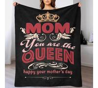 Mom You Are The Queen Girls Fluffy Blanket Plush Personalised Blankets And Throws for Bed for 50x60inch(127x152cm)