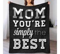 Mom Youre Simply The Best Big Fluffy Blanket Soft Nanny Blanket for Bed for Anniversary Marriage Valentine 50x60inch(127x152cm)
