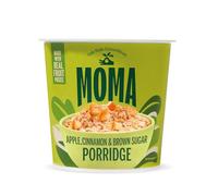 MOMA - Apple, Cinnamon & Brown Sugar Porridge Pot - 65g - Made with British Wholegrain Jumbo Oats • High in Fibre • Ready in 3 Minutes • Contains Real Fruit