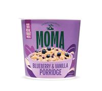 MOMA - Blueberry & Vanilla Porridge Pot - 65g - Made with British Wholegrain Jumbo Oats • High in Fibre & Protein • Ready in 3 Minutes • Contains Real Fruit • No Added Sugar
