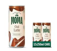 MOMA Iced Coffee Oat Latte, 12 x 250 ml Cans Multipack, Made with Oats & Arabica Beans, Preservative Free, Vegan, Dairy Free, Ready To Drink