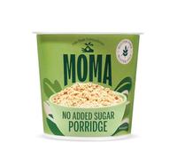 MOMA Instant Porridge Pots PLAIN - 65g Pot - Breakfast Jumbo Oat - Gluten Free, No Added Sugar, Vegetarian, High in Fibre, Source of Protein & Rich in Vitamin B6 - Made in UK (Pack of 6)