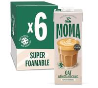 MOMA ORGANIC Barista Oat Drink - 6 x 1L - 100% Plant Based Milk Alternative - Made from British Organic Oats - Vegan - Gluten Free - Fully Foamable - No Added Sugar - GMO Free - Made in the UK