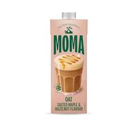 MOMA - Salted Maple & Hazelnut Barista Oat Drink - 6 x 1L • 100% Plant Based & Vegan • Perfectly Foamable & Non-Splitting • Nut Free • No Added Sugar • Enriched with Vitamins • Indulgent & Creamy