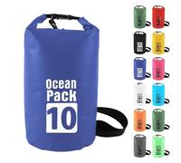 MOMAHUA 10L Dry Bag,Blue Waterproof Bag with Adjustable Shoulder Strap,Small Capacity Swimming Bags 2L/5L/10L/15L/20L/25L/30L Dry Sack for Paddle Boarding,Wet Bags for Travel,Outdoor Camping