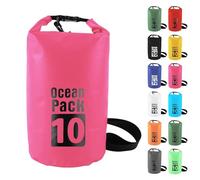 MOMAHUA 10L Dry Bag,Rose Red Waterproof Bag with Adjustable Shoulder Strap,Small Capacity Swimming Bags 2L/5L/10L/15L/20L/25L/30L Dry Sack for Paddle Boarding,Wet Bags for Travel,Outdoor Camping