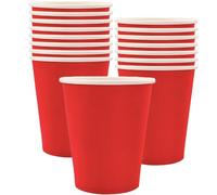 MOMAHUA 16P Party Cups,Red Paper Cup for Birthday,9oz/250ml Birthday Cups Solid Color Tableware,Table Decors for Wedding,Picnic,Sage Green Themed Party Supplies for 16 Guests