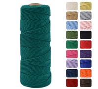MOMAHUA 2MM Macrame Cord Rope 100m Dark Green Chemical Free Rope for DIY Crafts,Home Decor and Gift Wrapping,Christmas Wedding Decors